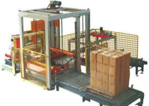 Low Position Automatic Palletizer Machine , Auto Carton Palletizer Whole Stack Output 