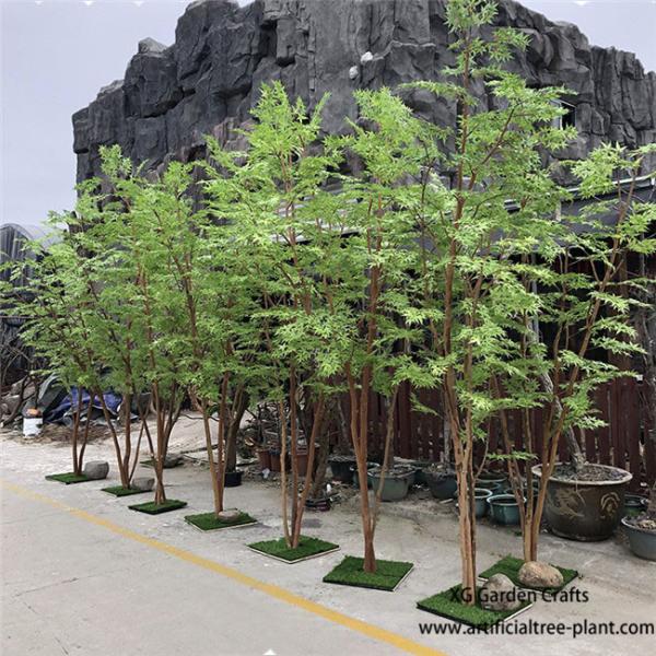 Cheap Multi - Wood Combination Artificial Green Maple Tree 2m Height No Crack for sale
