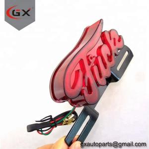 China Brake License Plate Triad Light With Bracket Halley Motorcycle Letter LED Rear Tail Light on sale