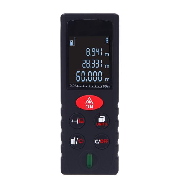 Cheap Handheld 60m Digital Laser Distance Meter Rangefinder Measure Diastimeter Area Volume Pythagorean Theorem Tester Tool for sale