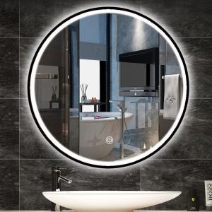 China LED Backlit Bathroom Vanity Mirrors Wall Mounted Defogging Screen on sale
