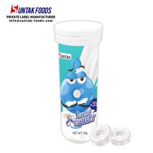 China Private label good tasty milk tablet for your children(Milk flavor,youghurt flavor,strawberry flavor) on sale