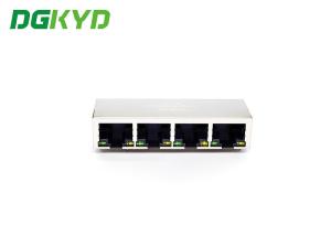 1X4 8P10C TAB Down RJ45 Network Connector With LED