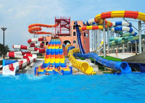 Cheap Customized Spiral Swimming Pool Water Slides Outdoor 12 Meter Platform for sale
