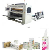 China Siemens PLC Multifold V Fold Facial Tissue Lamination Embossing Folding Machine for sale