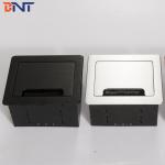 CE approved soft closed clamshell table socket box with rj45