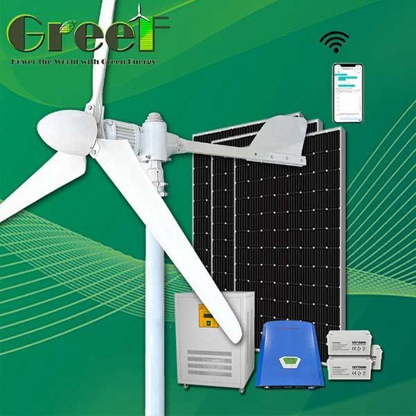Cheap 3KW 3 Phase AC Solar Wind Turbine Power Hybrid Off And On Grid System for sale