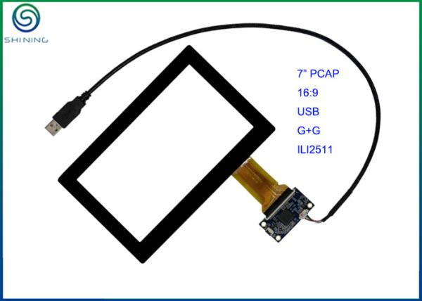 Cheap COB Type 7" Projected Capacitive Touch Screen For Industrial Monitor With USB Interface ILITEK 2511 Controller for sale