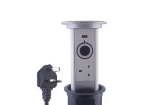 Built In Type Countertop Plug Sockets One Key Design High Temperature Resistant