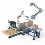Universal Robot UR10 Collaborative Robot Arm As Automation Workstation For