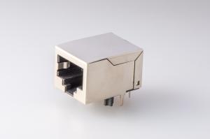 China Shield Side Entry RJ45 Modular Jack Connector , 8p8c Telecom PCB Jack ( RoHS ) on sale