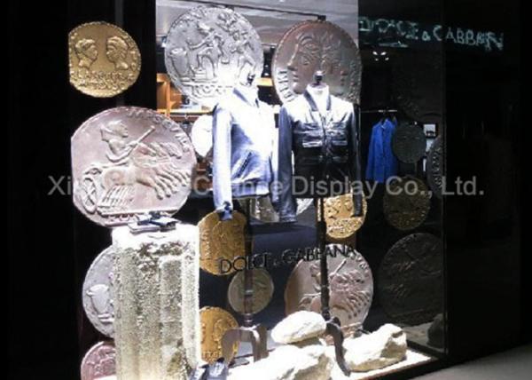 Cheap Store Decorative Resin Coin Retro Style Window Display Customized Decorations for sale