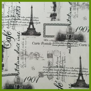 China Eiffel Tower or La Tour Eiffel printed designs tablecloth made of 100% polyester woven fabric on sale
