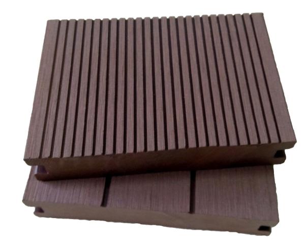 Cheap Wood Grain Pattern Green WPC Flooring Synthetic / Wood Plastic Composite Decking 90mm*40mm for sale