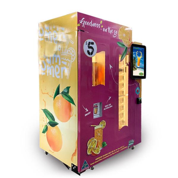 Cheap Shopping Mall Automated Fresh Orange Juice Vending Machine Coin Cash Payment for sale