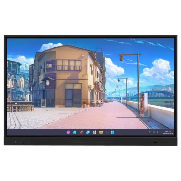 Cheap 500cd/m2 Brightness LCD Smart Board with Android OS 14 and Or Gray Black Frame Color for sale