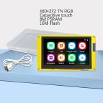 480*270 ESP32 Display Module HMI Arduino LVGL 4.3 Inch Capacitive Touch Screen
