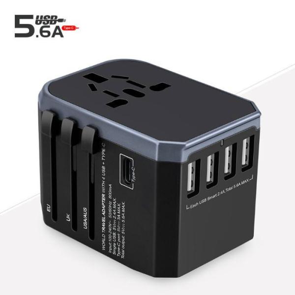 Cheap Multi - Function Money Ball Universal Conversion Socket USB Table Hub / 4 USB  Travel Charger for sale