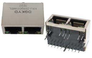 100BASE single port Tab up RJ45 PCB Connector with Transformer for network connection