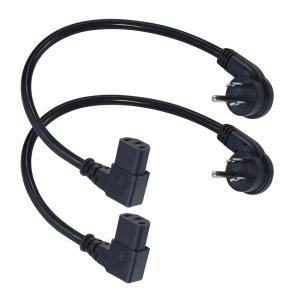 China NEMA 5-15P 3Pin Plug IEC Power Cord with C13 Right Angle Kettle Plug 45 Degree Bend on sale