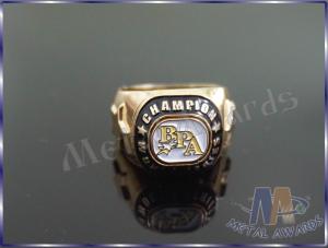 Gold Metal Color Die Casting Zinc Alloy Ring For Championship None Attachment