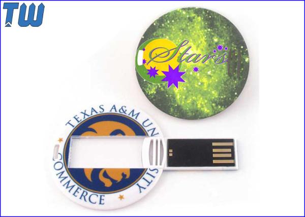 Cheap Mini Round Medal Card 64GB Pen Drive Stick Full Color Custom Printing for sale