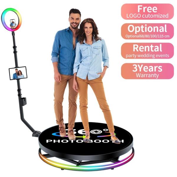 Cheap High Capacity 360 Photo Booth with Digital Backdrop Edit Software and Remote Control for sale