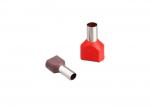 Red Nylon Insulated Wire Terminals / Twin Cord End Terminals