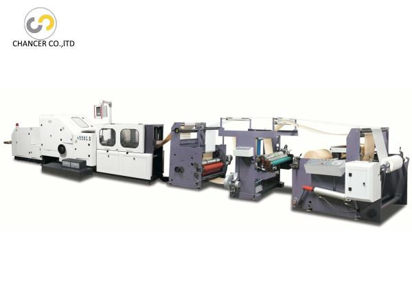 Cheap Square bottom shopping paper bag making machine with two colors printing for sale