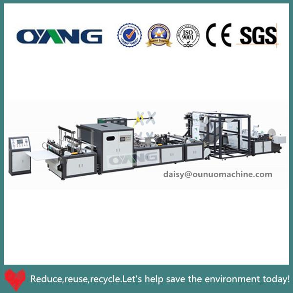 Cheap online loop handle box bag making machine for sale