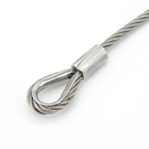 China Ss 304 Wire Rope 7*19 With Pre Assembled Loops For Quick Installation 316 Ss Wire Rope on sale