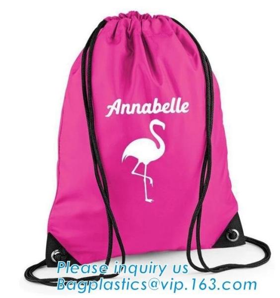 Cheap Polyester fabric drawstring bag /advertising pull rope backpack cloth bag /nylon shoulder pocket customization BAGEASE for sale