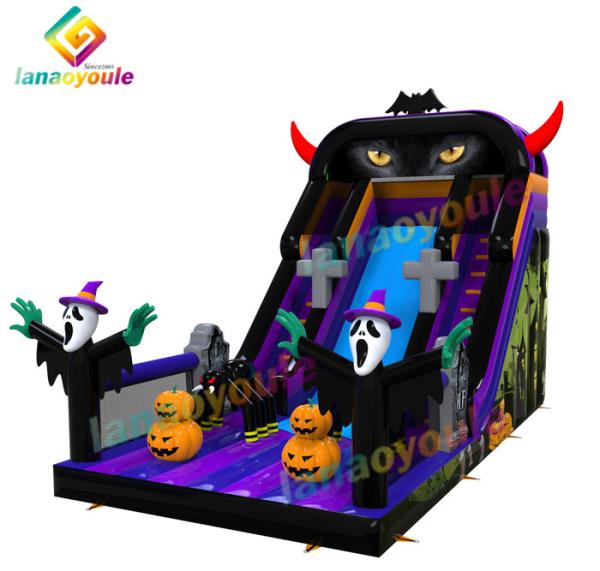Cheap Halloween Inflatable Bouncer Slide Jumping Castles Slides Bouncer on Playground for sale