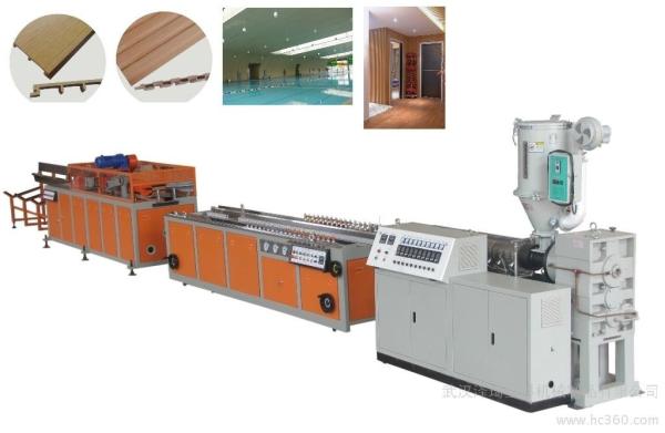 Cheap Wood Plastic PVC WPC Door Frame Production Line Saw Cutter And 400kg/h Output Capacity for sale