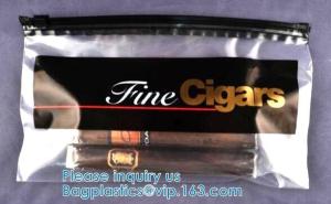 China Slider Tobacco Bags, Zipper Cigar Pouches, Fine Tobacco, Slider Top Closure Polyethylene Bags on sale