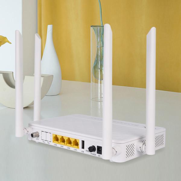 Cheap 4GE FTTH GEPON XPON Dual Band Wifi ONU router Support IPv4 IPv6 for sale