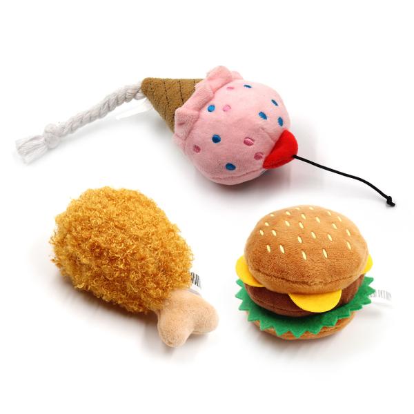 Cheap Anti Bite Simulation Food Dog Pet Toys 83g Interactive Dog Toys For Aggressive Chewers for sale