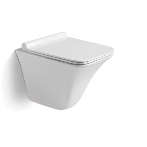 Best Modern Wc Ceramic Wall-Mounted Toilet with Concealed Tank Rimless One-Piece Sanitary Ware UF Material CE Certified wholesale