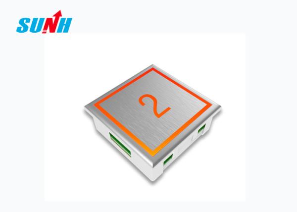 Cheap Common Elevator Floor Buttons 4 Lines Connection With DC24V / DC12V Orange Light for sale