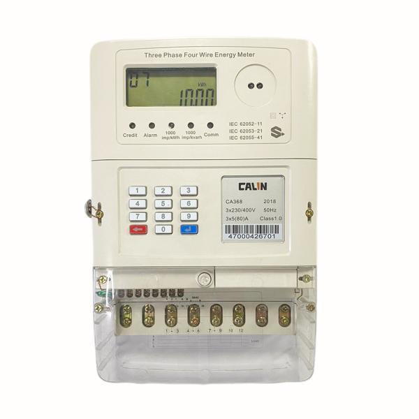 Cheap 20 Digits Token IP54 3 Phase Energy Meter Three Phase Energy Meter for sale
