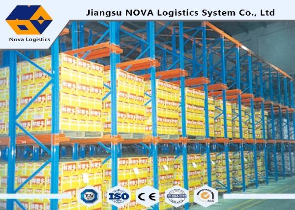 Cheap Single Entry Selective Pallet Racking With Single / Double Stacked Pallets for sale