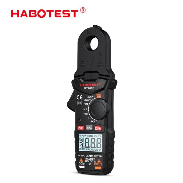 Cheap HT200D Clamp Meter DC/AC Current Voltage Digital Clamp Meter Measure Frequency Of Resistance Capacitance NCV Test for sale