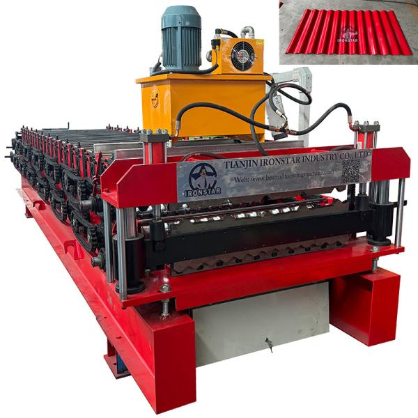 Cheap 840 trapezoidal sheet and 836 corrugated double layer roll forming machine for Bolivia for sale