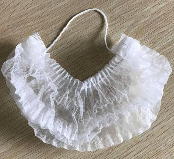 Cheap Machine Made Custom Beard Nets Personal Logo Printing With Elasticated Clip for sale