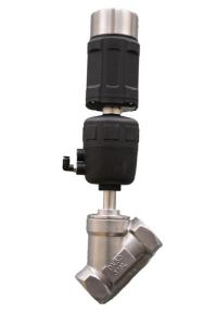 China IDF Standard Thread Connection 8 Bar Angle Seat Control Valve on sale