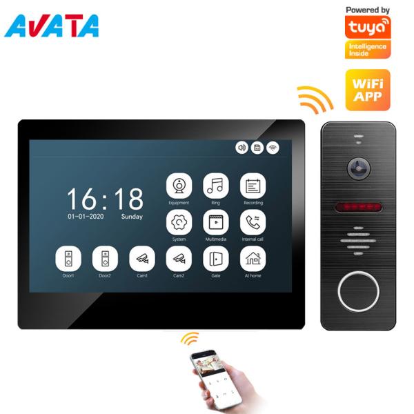 Cheap 10" TF LCD Touch Scrren Waterproof IP65 WiFi IP Video Door Phone Intercom Kit Doorbell for sale