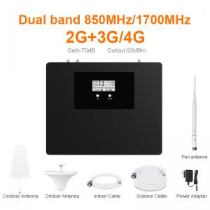 Best 850MHz 1700MHz Dual Band Signal Booster Cellular Phone Repeater wholesale