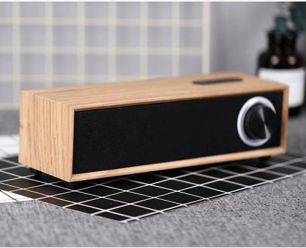 Cheap Rechargeable 5W 4 Ohm Wooden Bluetooth Speaker , Customized Passive Portable Speaker for sale
