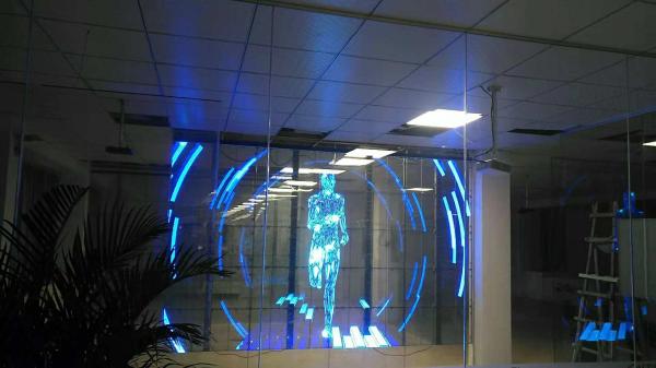 Cheap 8000 dots SMD2121 Transparent Led Window Display for Building Decoration for sale