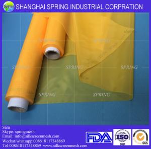 White/Yellow 32T-55PW 100% Monofilament Polyester Screen Printing Mesh Fabric/Screen Printing Mesh